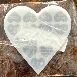 Conversation Hearts Resin Charm Mold, NWT